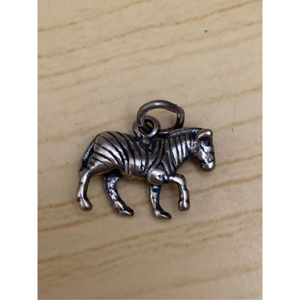 Zebra Sterling Silver Jewelry Charm